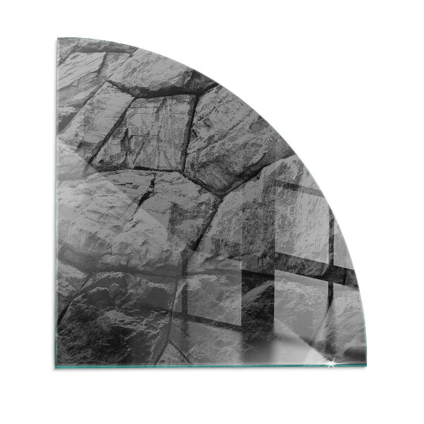 Glass hearth for wood stove Natural stone pattern