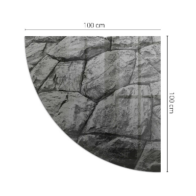 Glass hearth for wood stove Natural stone pattern