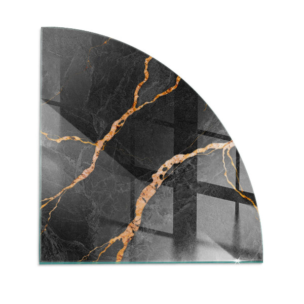 Glass hearth Elegant marble with veins