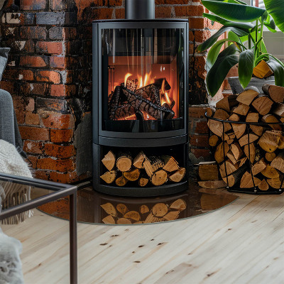 Glass hearth Color Brown