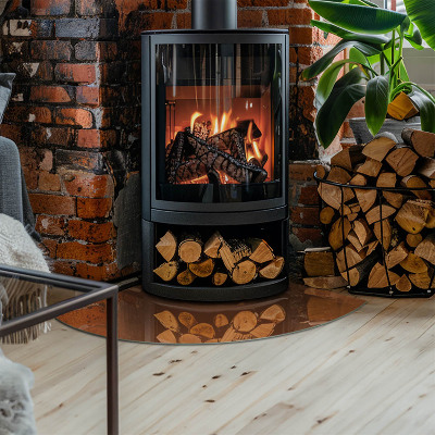 Glass hearth Color Brown