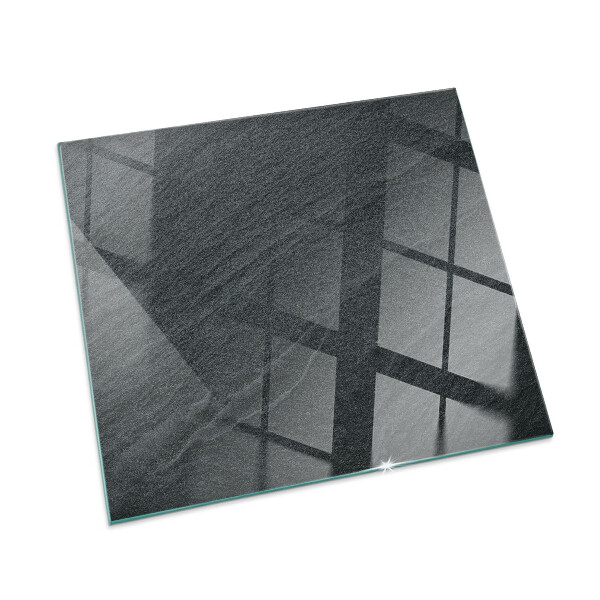 Glass fire hearth rectangular Natural stone texture