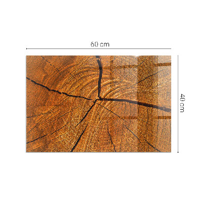 Corner glass hearth rectangular Wood grain in cross-section