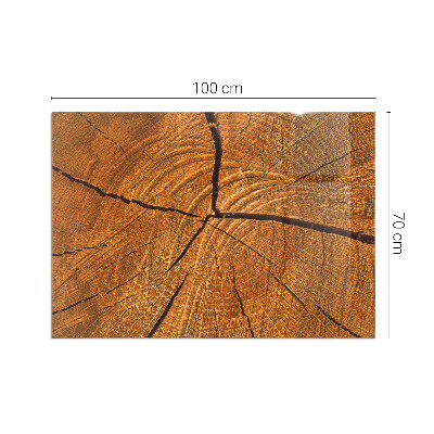 Corner glass hearth rectangular Wood grain in cross-section
