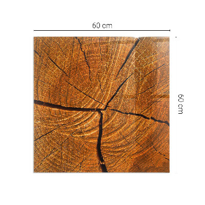 Corner glass hearth rectangular Wood grain in cross-section