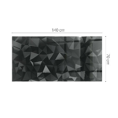 Glass fire hearth rectangular Three-dimensional geometry