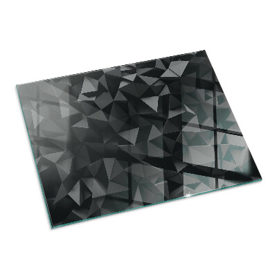 Glass fire hearth rectangular Three-dimensional geometry
