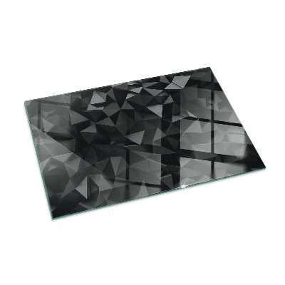 Glass fire hearth rectangular Three-dimensional geometry