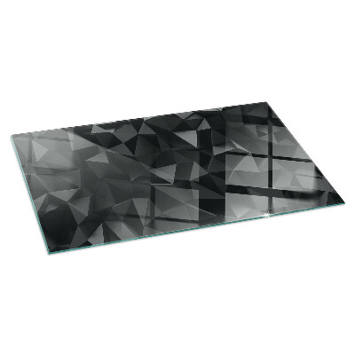 Glass fire hearth rectangular Three-dimensional geometry