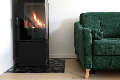 Glass fire hearth rectangular Three-dimensional geometry