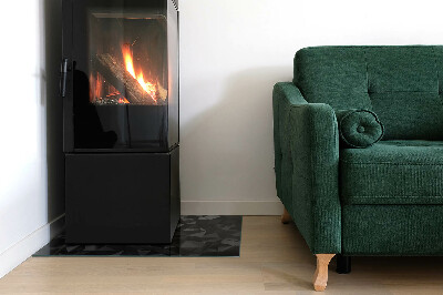 Glass fire hearth rectangular Three-dimensional geometry