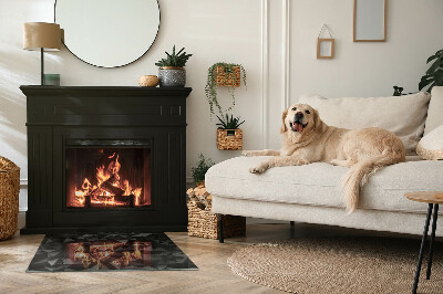 Glass fire hearth rectangular Three-dimensional geometry