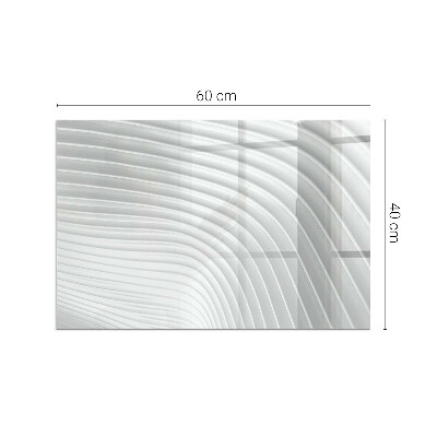 Corner glass hearth rectangular Waves of delicate lines