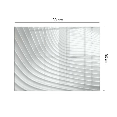 Corner glass hearth rectangular Waves of delicate lines