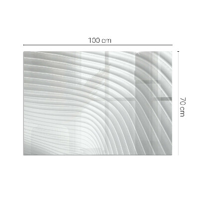 Corner glass hearth rectangular Waves of delicate lines