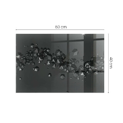 Glass fire hearth rectangular Abstract cloud of solids