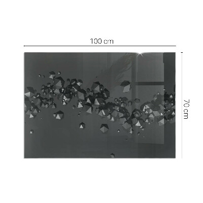 Glass fire hearth rectangular Abstract cloud of solids