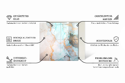 Glass fire hearth rectangular Abstract cloud of solids