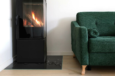 Glass fire hearth rectangular Abstract cloud of solids