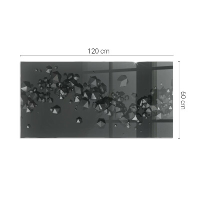 Glass fire hearth rectangular Abstract cloud of solids