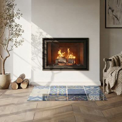 Glass fire hearth rectangular Ceramic tile patterns