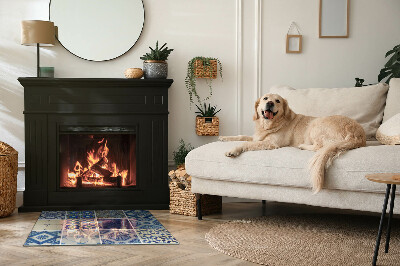 Glass fire hearth rectangular Ceramic tile patterns