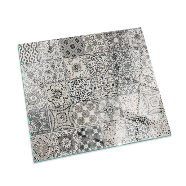 Corner glass hearth rectangular Decorative tile patterns