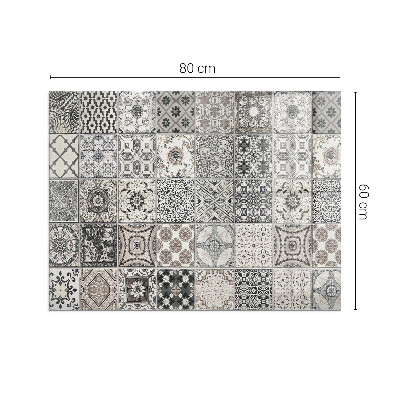 Corner glass hearth rectangular Decorative tile patterns