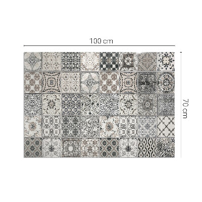 Corner glass hearth rectangular Decorative tile patterns