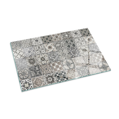 Corner glass hearth rectangular Decorative tile patterns