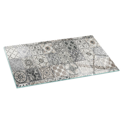 Corner glass hearth rectangular Decorative tile patterns