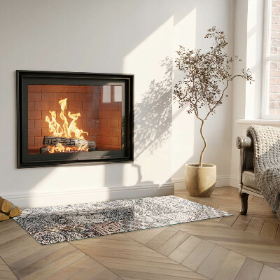 Corner glass hearth rectangular Decorative tile patterns