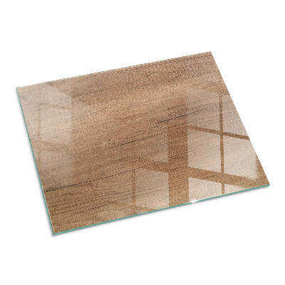 Corner glass hearth rectangular Natural wood pattern