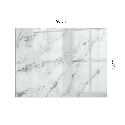 Glass fire hearth rectangular Marble pattern with veins