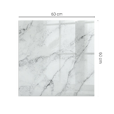 Glass fire hearth rectangular Marble pattern with veins