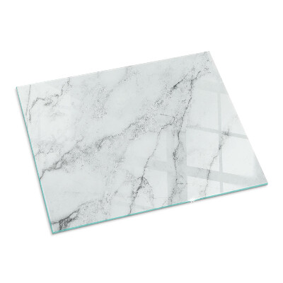 Glass fire hearth rectangular Marble pattern with veins