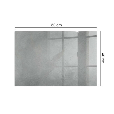 Corner glass hearth rectangular Concrete texture with effect