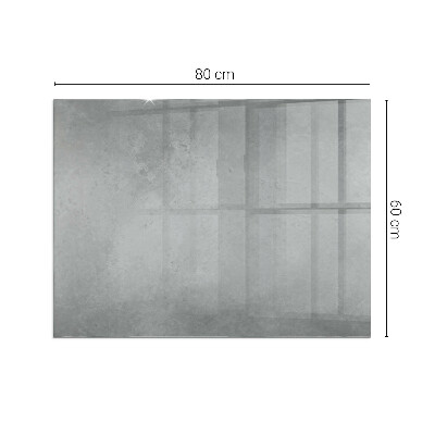 Corner glass hearth rectangular Concrete texture with effect