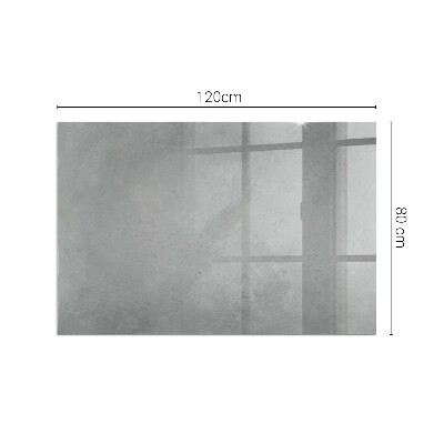 Corner glass hearth rectangular Concrete texture with effect