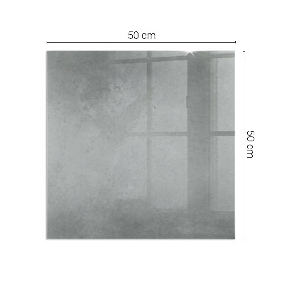 Corner glass hearth rectangular Concrete texture with effect
