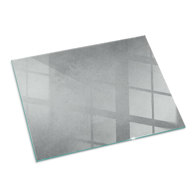 Corner glass hearth rectangular Concrete texture with effect