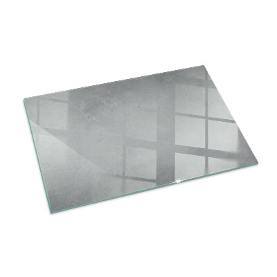 Corner glass hearth rectangular Concrete texture with effect