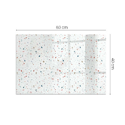 Corner glass hearth rectangular Pattern with small shapes