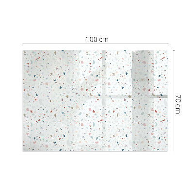 Corner glass hearth rectangular Pattern with small shapes