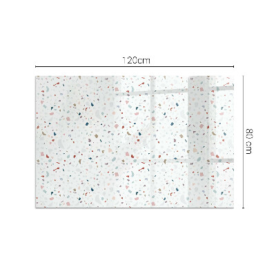 Corner glass hearth rectangular Pattern with small shapes