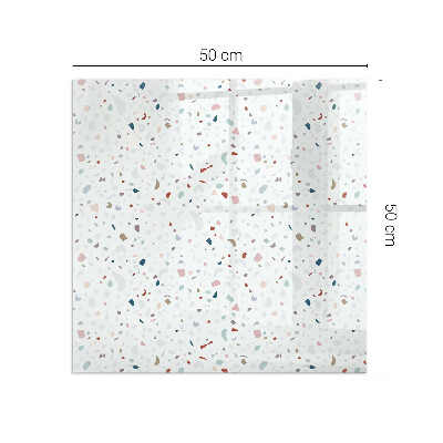 Corner glass hearth rectangular Pattern with small shapes