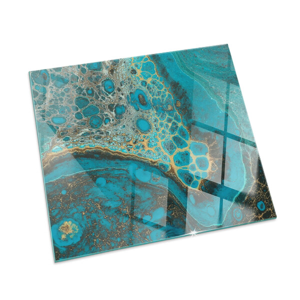 Glass fire hearth rectangular Abstract organic pattern