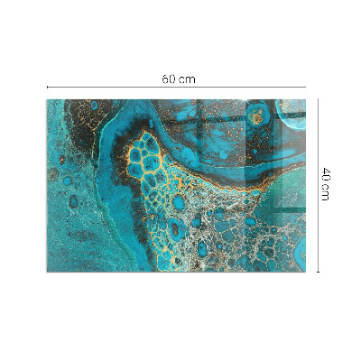 Glass fire hearth rectangular Abstract organic pattern
