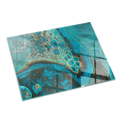Glass fire hearth rectangular Abstract organic pattern