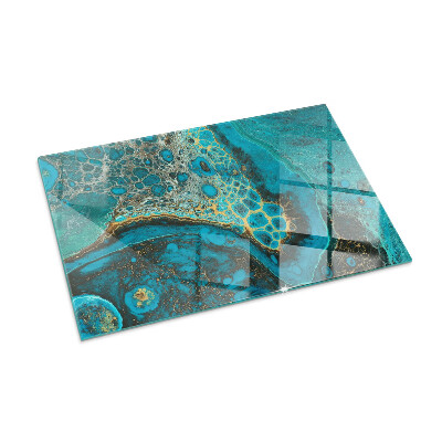 Glass fire hearth rectangular Abstract organic pattern